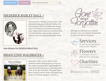 Tablet Screenshot of gonebutnotforgotten.ca
